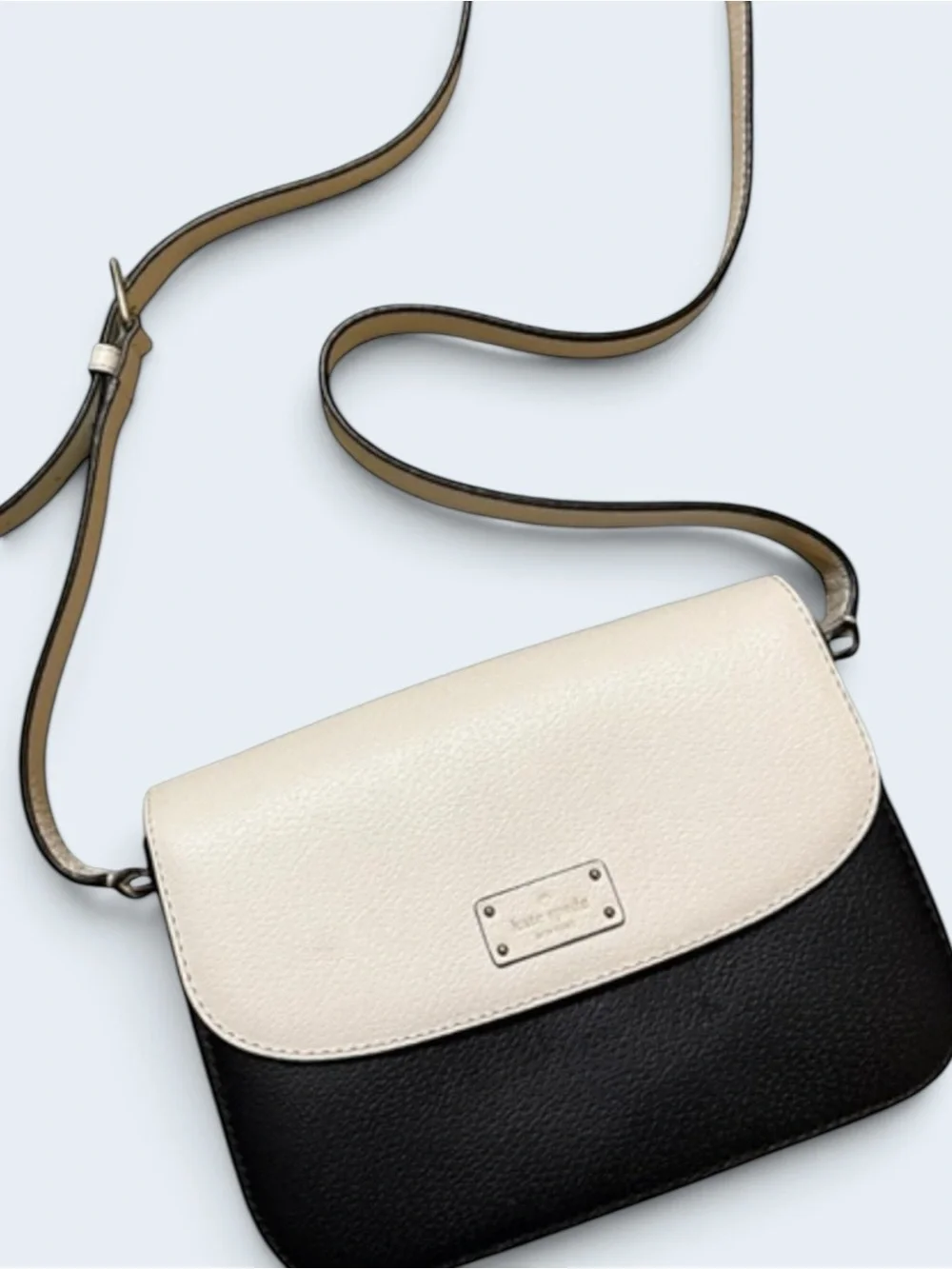 Kate Spade New York Black & White Color Block Alycia Grove Street Crossbody